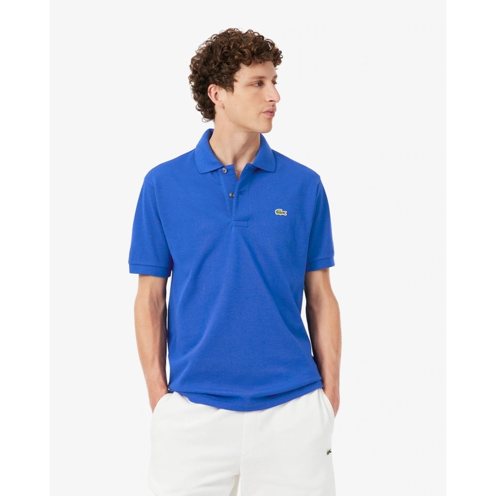 Lacoste Mens Classic Fit Polo Shirt Royal Blue Cotton Pique